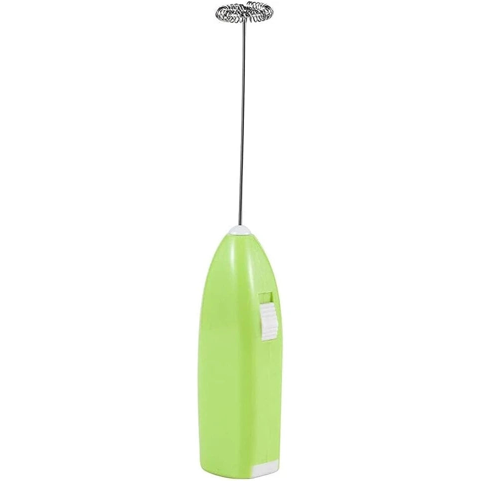 Handheld Electric Egg Beater Mini Battery Powered Milk Frother Coffee Drink Mixer Milk Foamer Kitchen Tools Zpaxo green