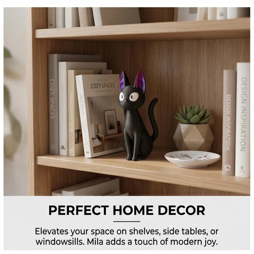 Cute Mila Cat Figurine 3D Printed Ornament Aesthetic Desk Decor
