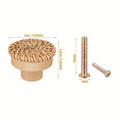 6PCS Rattan Wooden Handles Round Handmade Cabinets Drawer Pulls Wood Kitchen Cupboard Wardrobe Door Dresser Knobs Zpaxo 6PCS