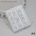 Silicone Flower Butterfly Nail Carving Mold 3D Stamping Plate Nails Zpaxo A4