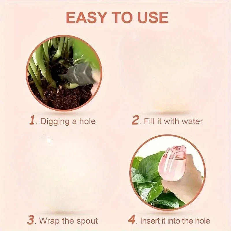 Tulip Watering Globes for Plants – Automatic Self-Watering System, Slow-Release for Indoor & Outdoor Potted Plants, Cacti – Deco Zpaxo