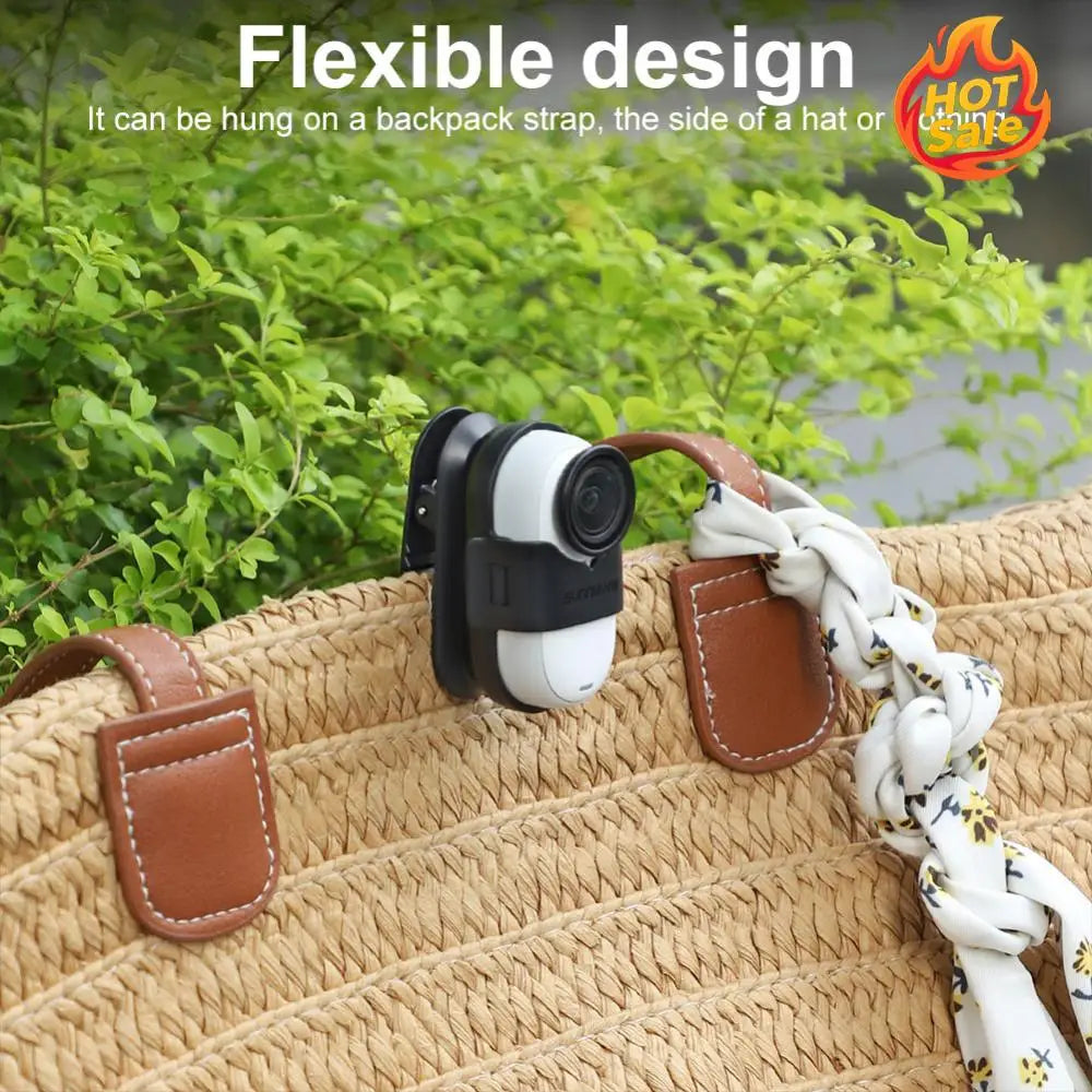 Camera Clip 360 Degree Fixed Mount Clamp Camera Cap Holder for Insta360 GO 3/GO 3S Sports Camera Accessories Zpaxo