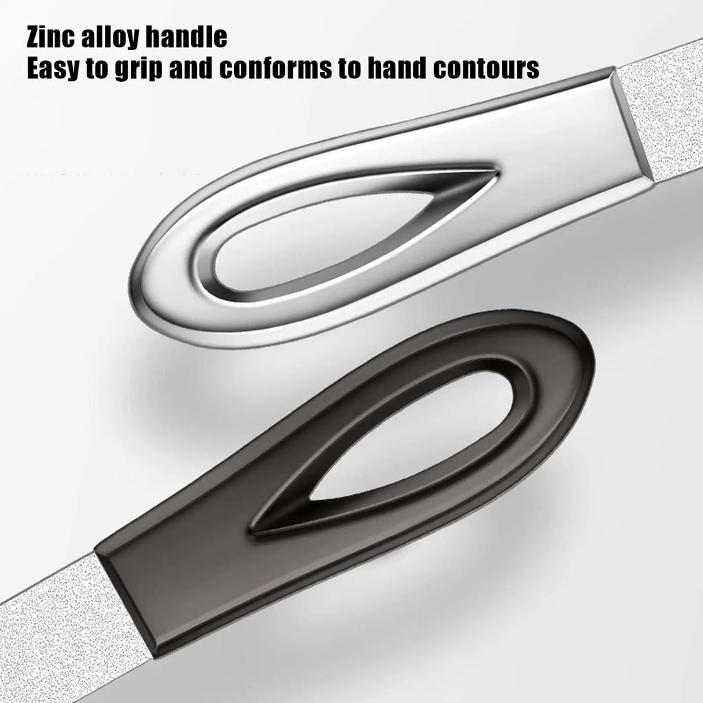 Metal Nail File Zinc Alloy Double Sided Stainless Steel Polisher