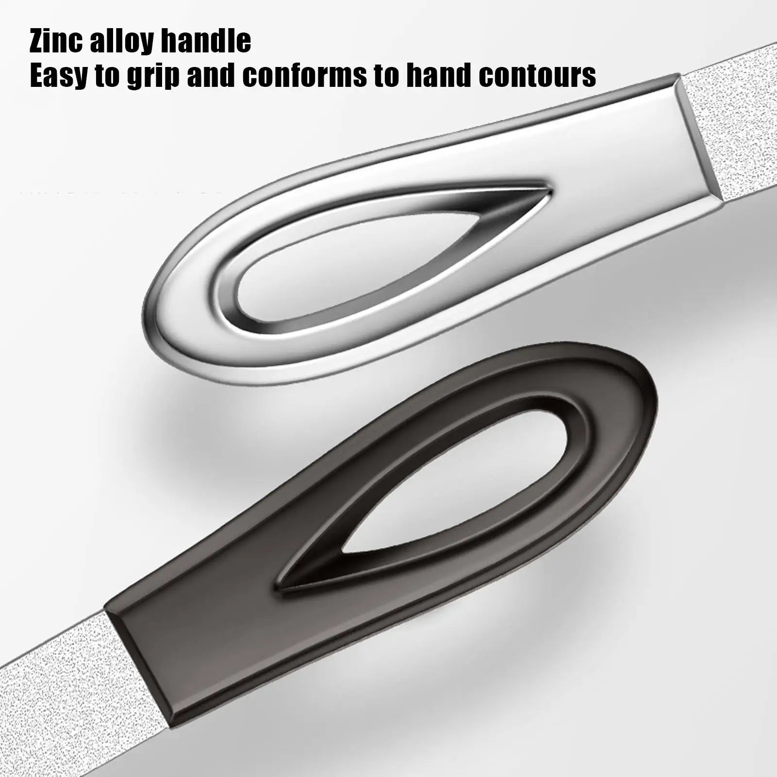 Metal Nail File Zinc Alloy Double Sided Stainless Steel Polisher