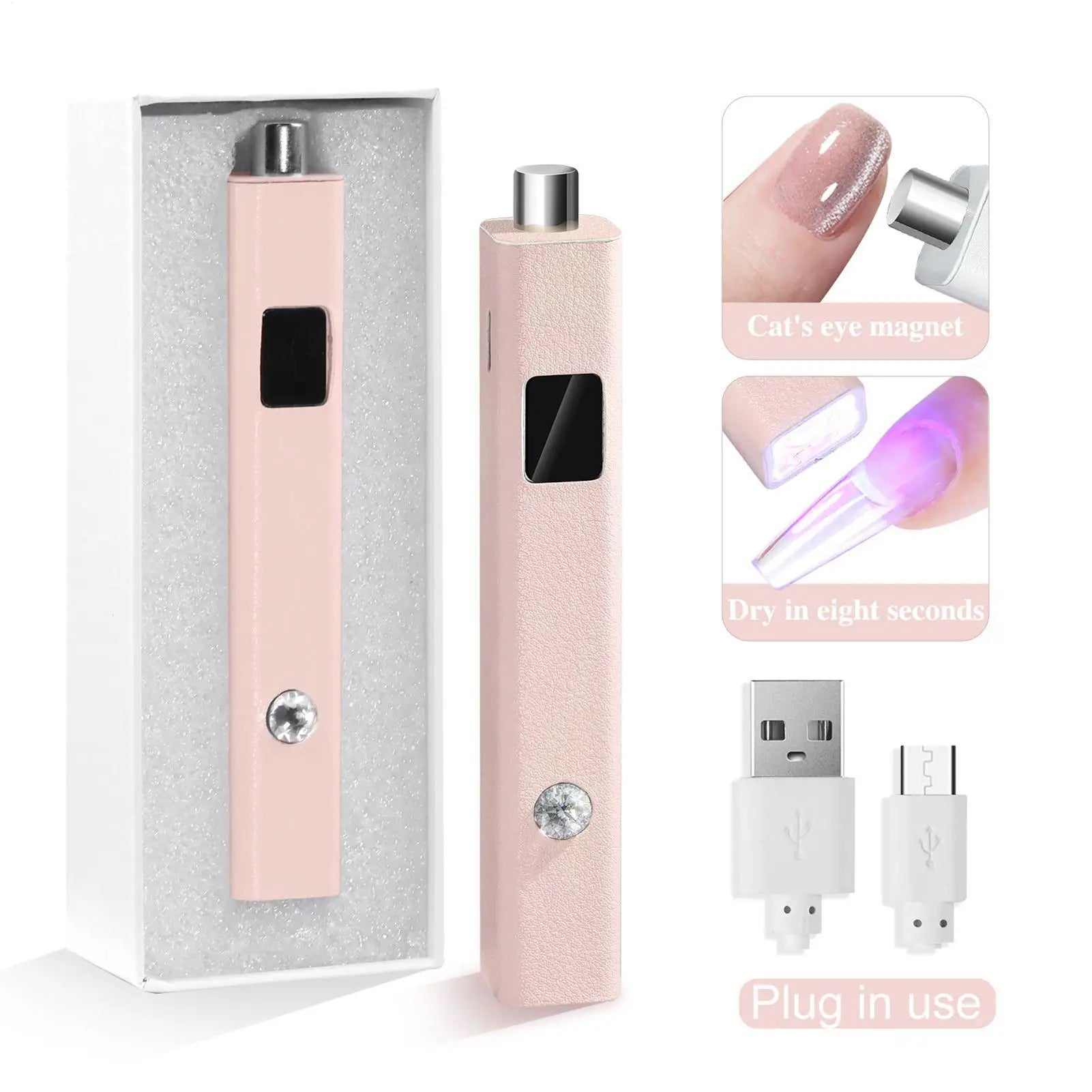 Mini UV Gel Nail Lamp – Portable Rechargeable Curing Light UV Gel Nail Lamp Zpaxo