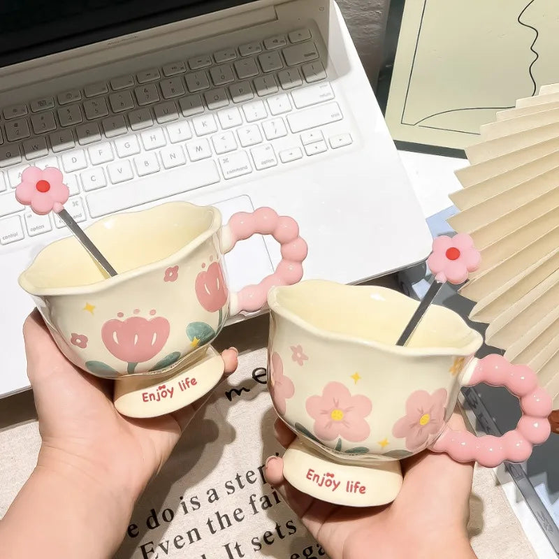 Household Ceramic Cup Equsite Water Girls Birthday Souvenir Coffee