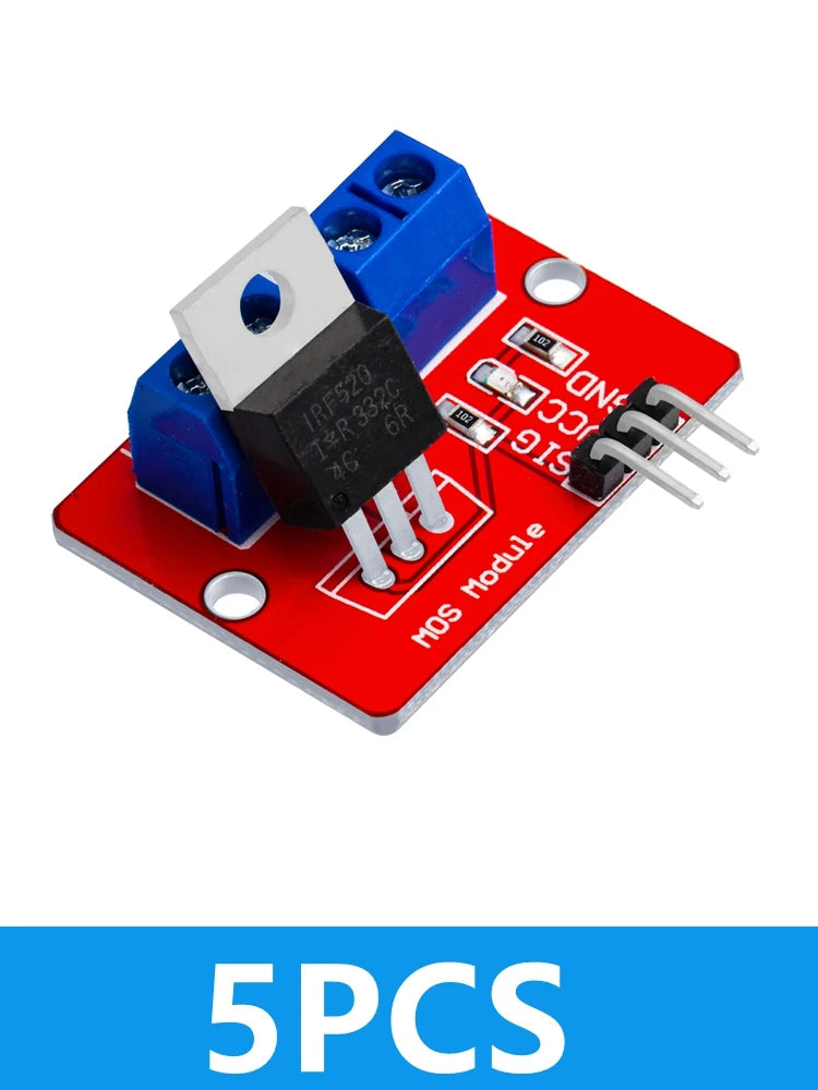 0-24V Mosfet Button IRF520 MOS Driver Module Arduino MCU ARM Zpaxo 5PCS