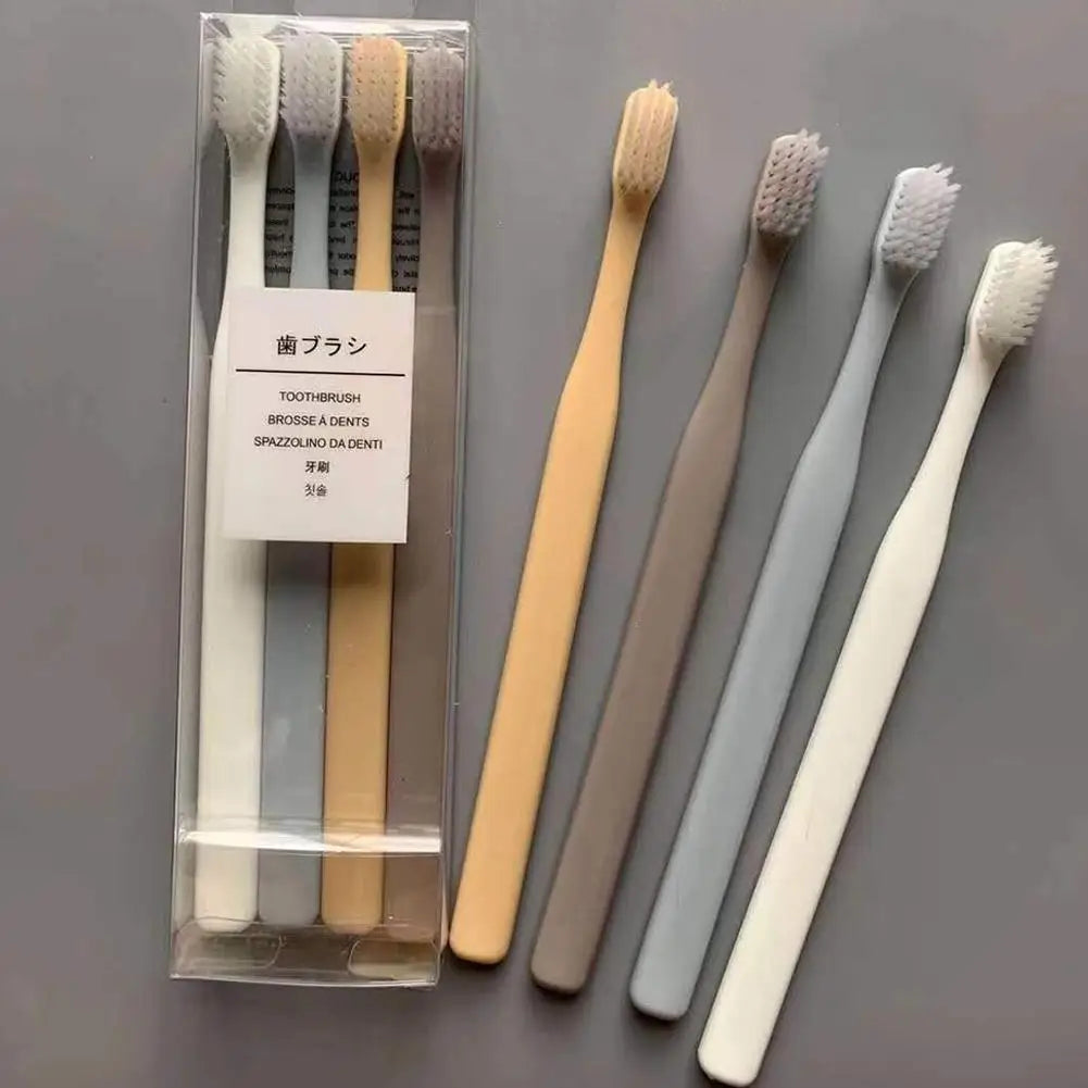Soft Bristle Small Head Toothbrush Natural Material Ultra Dense Soft Bristles Toothbrush Family Travel Disposable Toothbrush Zpaxo