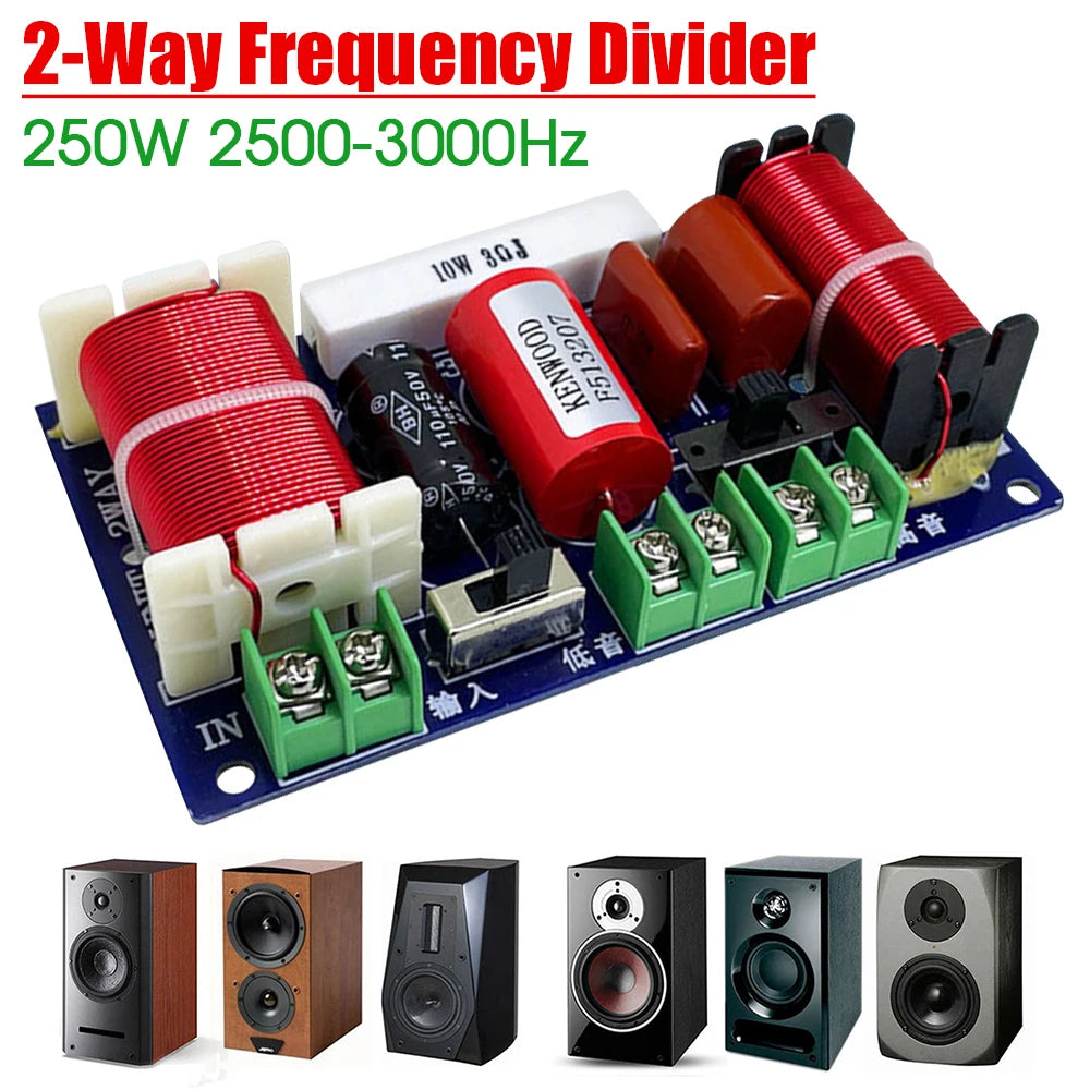 2-Way 250W 2500-3000Hz Frequency Divider DIY Speaker Filter Circuit