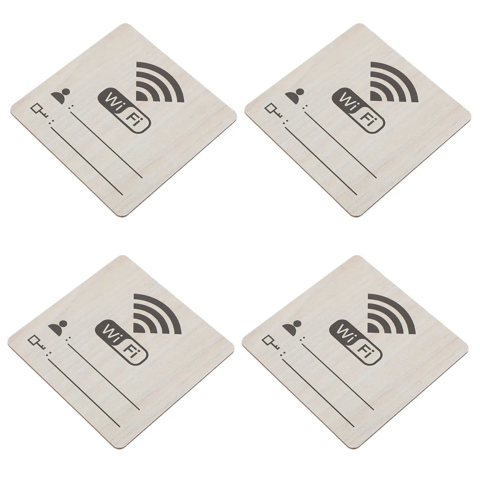 Blank Wooden Wifi Password Signs Rustic Reusable Pattern Board Sign