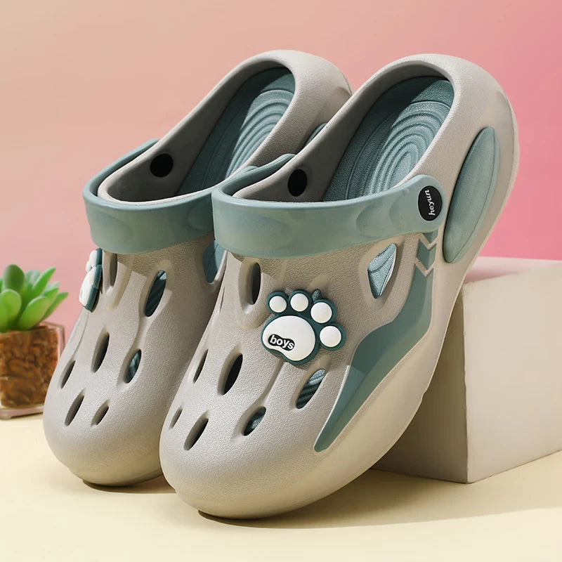Women's Comfortable EVA Garden Clogs Closed Toe Sandals Indoor Zpaxo GRAY 37-38