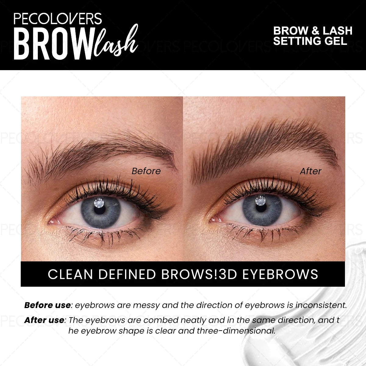 1PC/2PCS Transparent and Mild Brow Gel, Strong Styling, Waterproof, Light and Non-sticky, Create A Natural Wild Eyebrow Shape Zpaxo