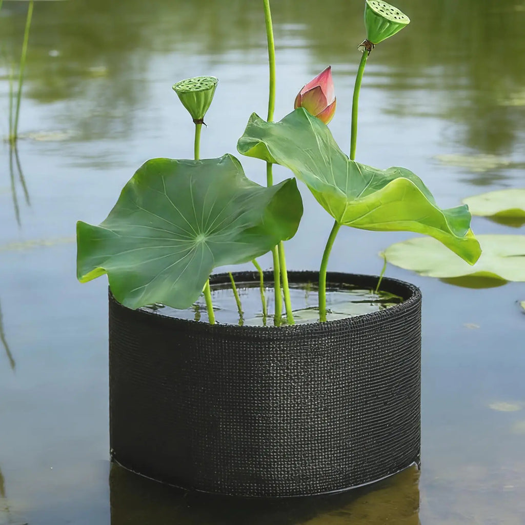 Pond Basket 4 Pieces Reusable Foldable Aquatic Plant Bags Hyacinth Planting Baskets for Home Garden Backyard Yard Pond Balcony Zpaxo