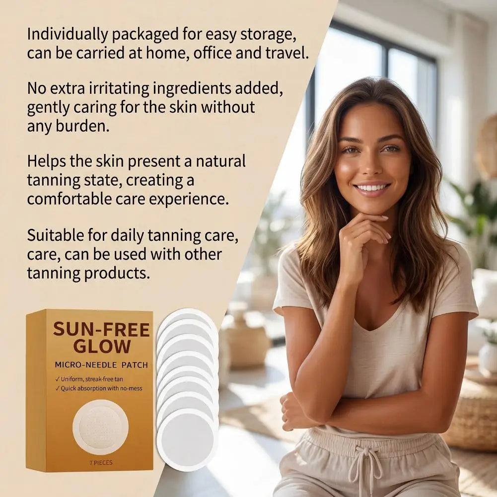 7-Piece Sunless Tanning Patches | Safe Micro-Needle Body Care Self Tanning Patches Zpaxo
