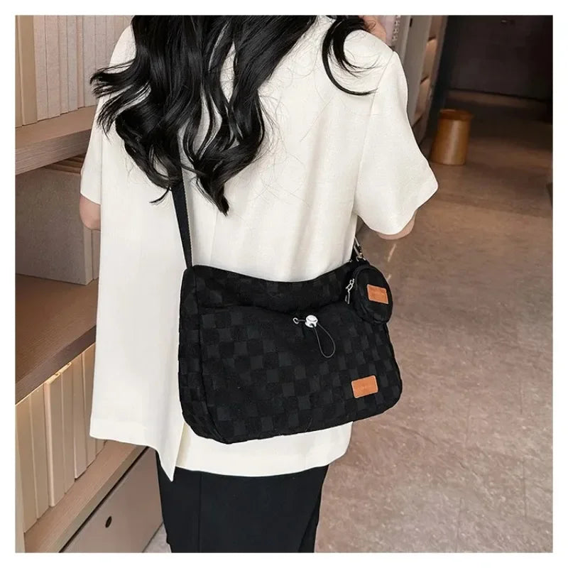 Cute Fashion Designer Handbag Harajuku College Crossbody Bag Solid