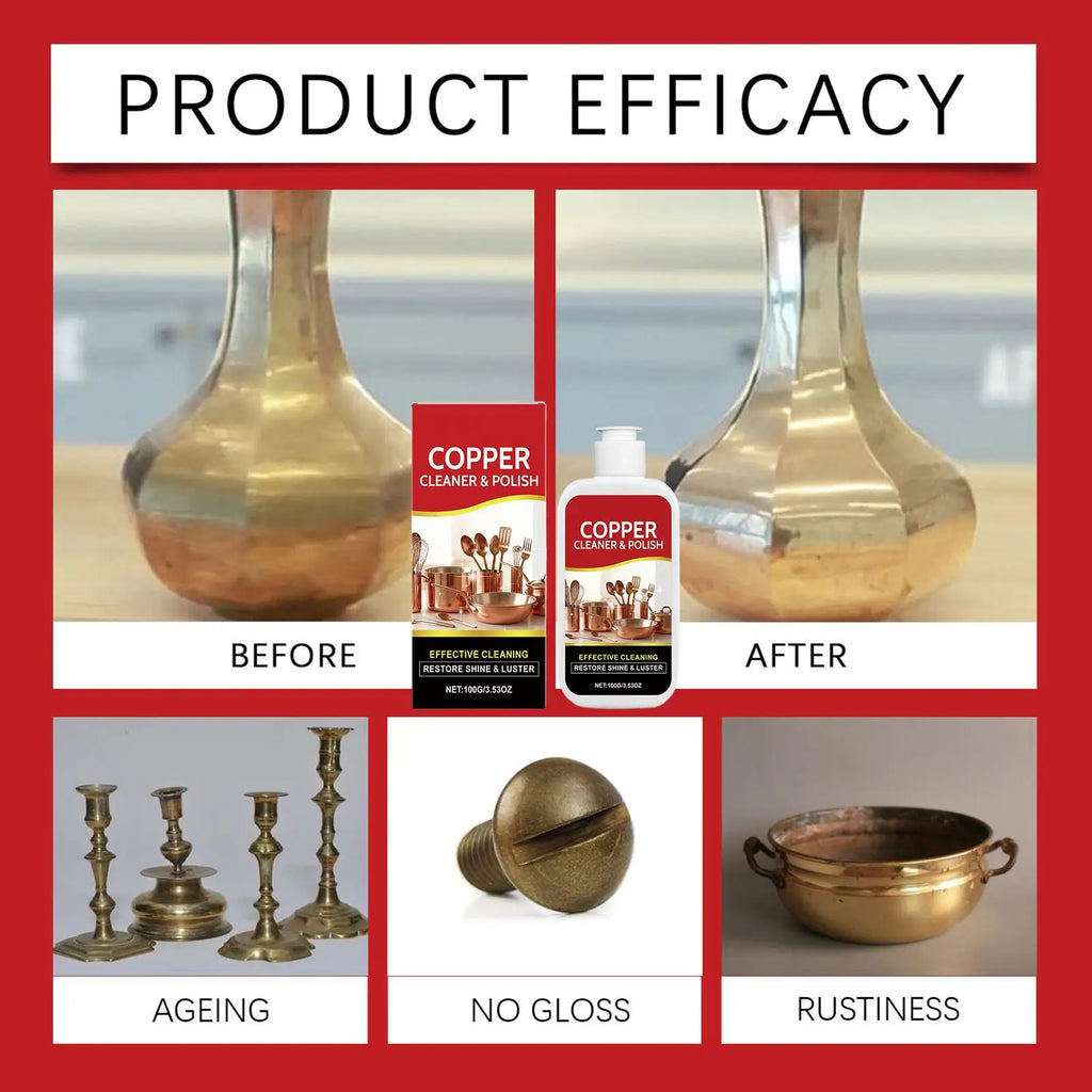 Non Toxic Gentle Copper Brass Metal Polish Cream Antique Restoration