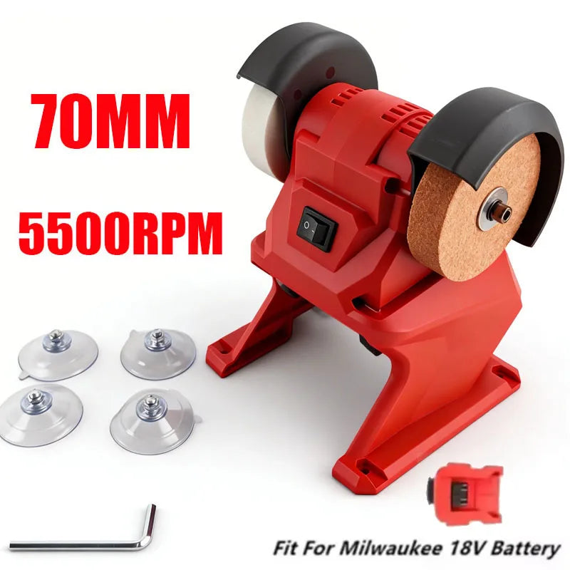 Cordless Electric Bench Grinder Metal Wood Stone Knife Polishing