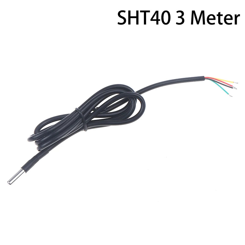 1Pcs Waterproof Stainless Steel IIC Module Digital I2C Probe 1/2/3 Meters SHT20 SHT30 SHT40 Temperature And Humidity Sensor Zpaxo SHT40 3 meter