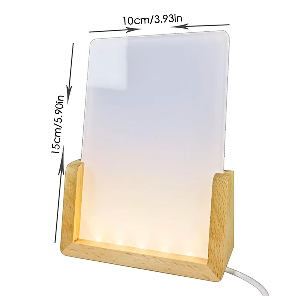 Sublimation Acrylic Blank Led Photo Frame Display Stand Crafts