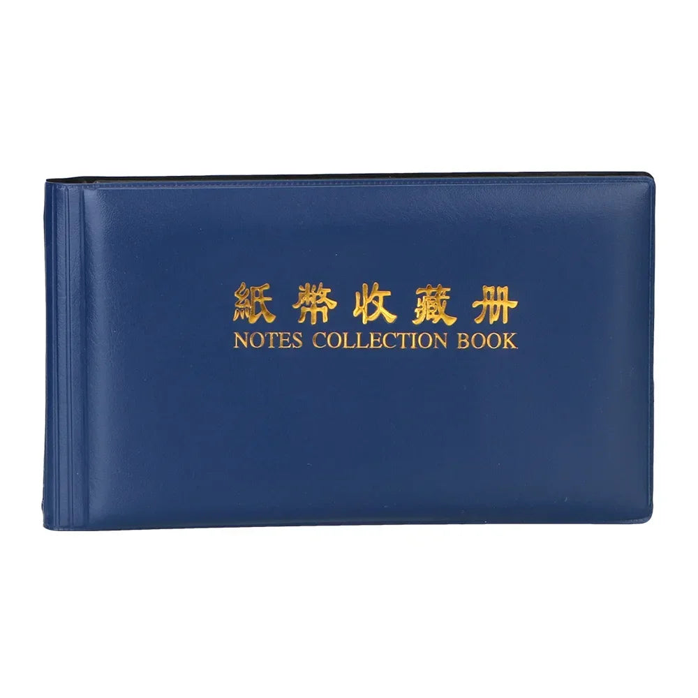 20 Pages Paper Money Collection Album Collection Pockets Loose Leaf Sheet Creative Money Banknote Protective Bag for Collector Zpaxo 1pc navy blue