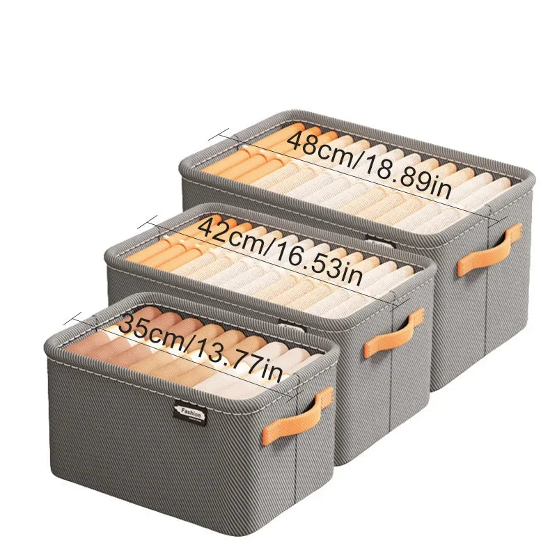 1/2/3PCS Collapsible Clothing Organizer Closet Clothes Pants Storage Organizer Closet Organizer Drawer Organizer Toy Storage Zpaxo Set A-3PCS