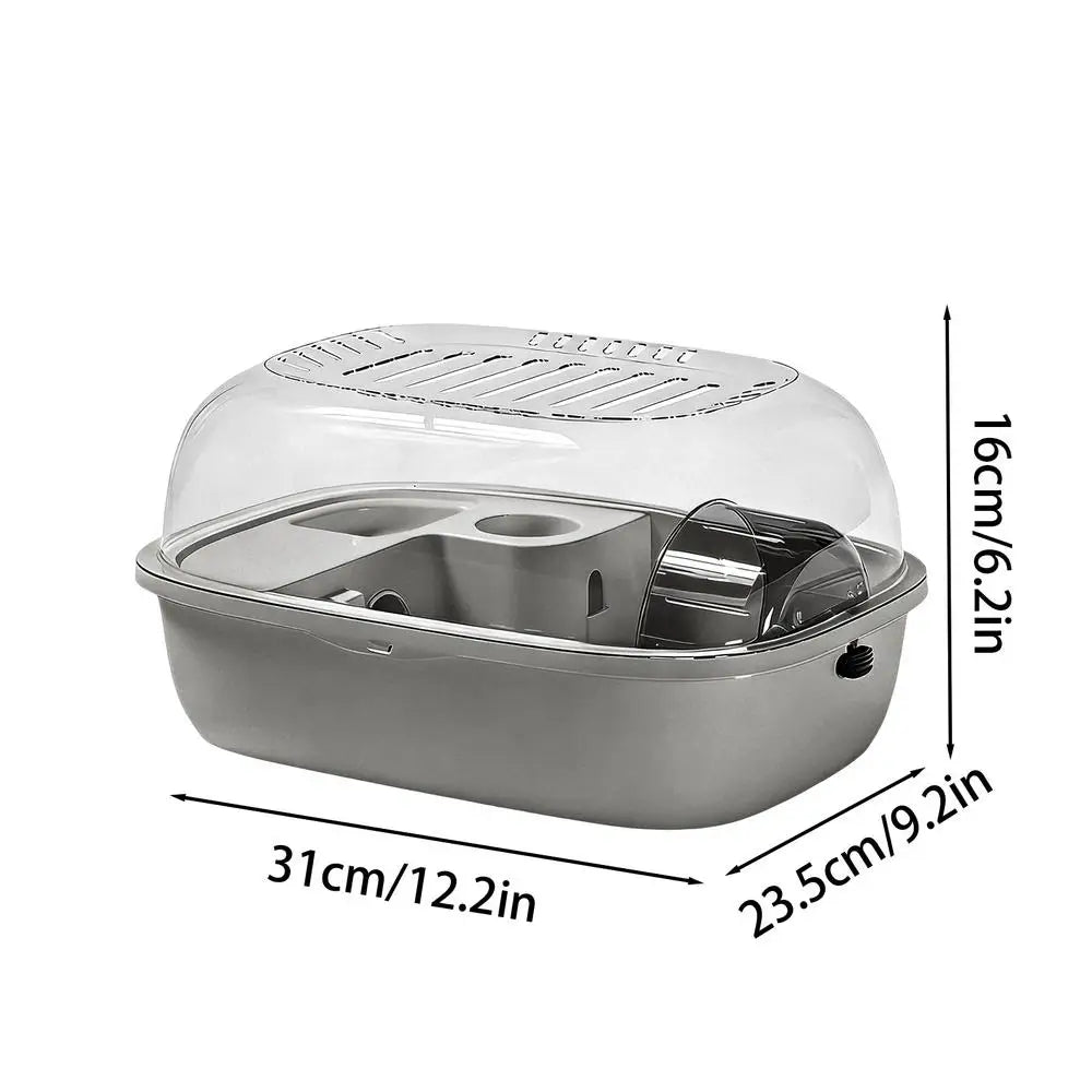 Hamster Cage Mouse Habitat Clear Acrylic Openable Portable Small
