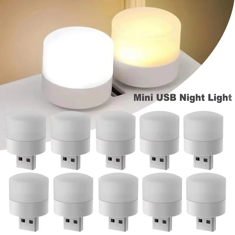 1- Mini USB LED Light Portable Plug Lamp Eye Protection Book Reading