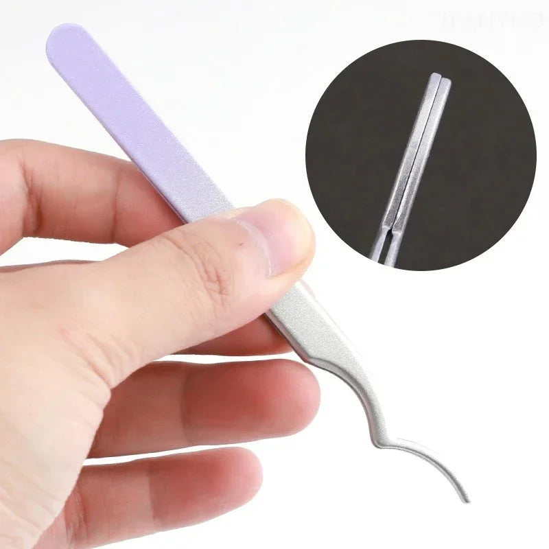 1/4 Gradient Eyelash Comb Tweezers Stainless Steel Anti-Static Non-Magnetic Professional Lashes Extension Tweezers Makeup Tools Zpaxo
