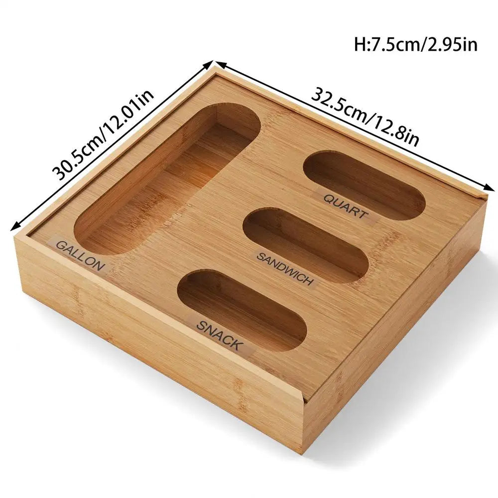Baggie Organizer for Drawer 4 in 1 Kitchen Container Storage Bag Organizer Kitchen Drawer for Gallon Quart Sandwich Snack Zpaxo A China Mainland