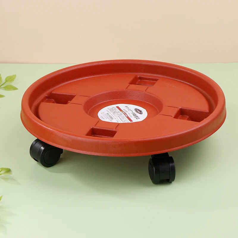 Rolling Plant Stand Tray – Heavy Duty Wheeled Flower Pot Caddy