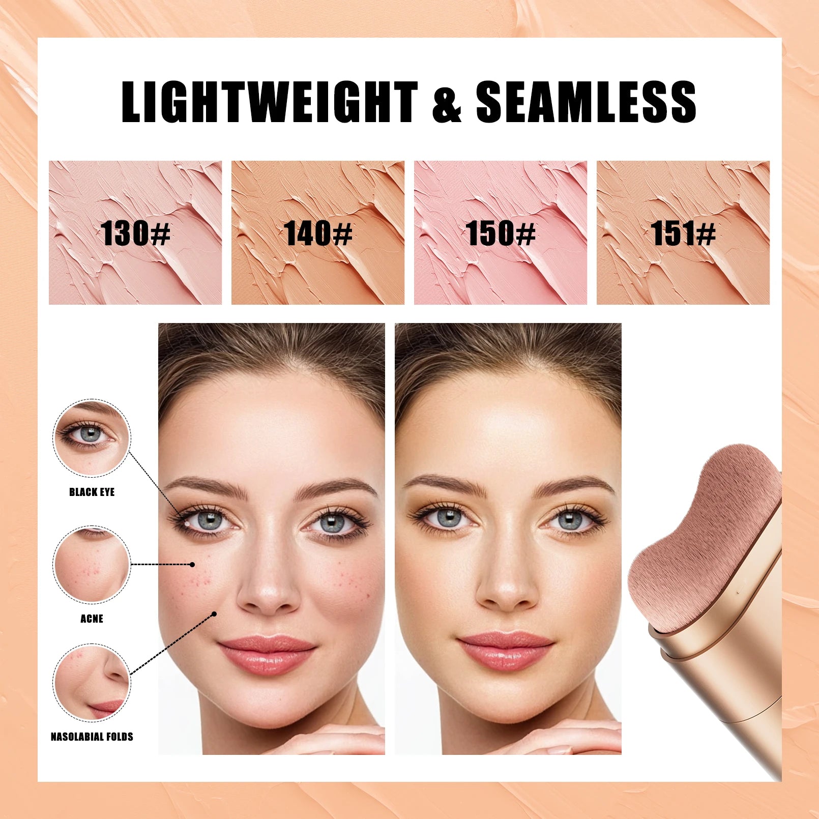 4-Color Concealer Palette – Waterproof, Full Coverage Contour Concealer Palette Zpaxo