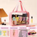 Pu Frosted Clear Makeup Box Waterproof Travel Toiletry Bag Large