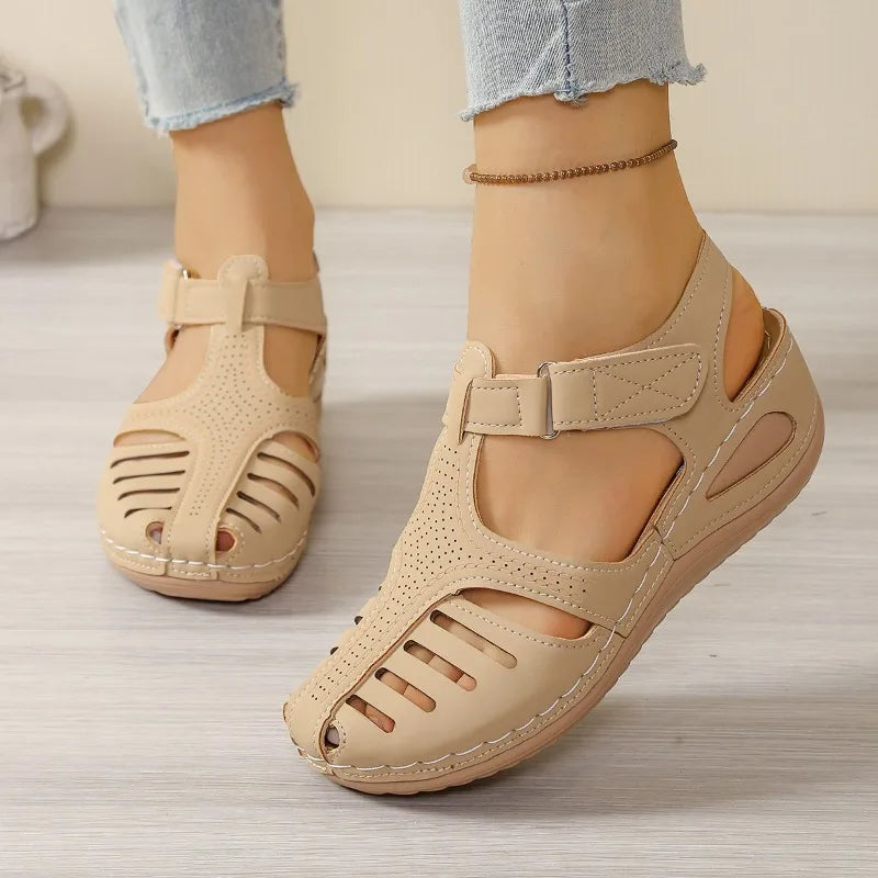 Summer Women Sandals Lightweight Wedge Shoes Trend Premium Orthopedic Zpaxo