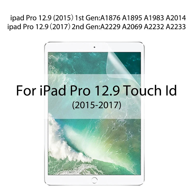 Soft PET Screen Protector For iPad Pro 12.9 1th 2th 3th 4th 5th 6th Generation Protective Film For iPad Pro 12.9 2022 2021 2020 Zpaxo Pro 12.9 2015-2017