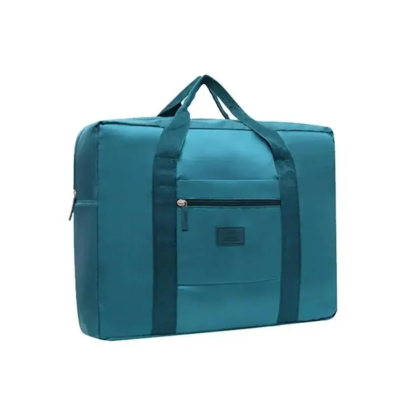 Foldable Travel Duffel Bag Lightweight Travel Bag for Women and Men Tote Carry On Luggage Bag Weekender Overnight Bag Zpaxo Blueish Green