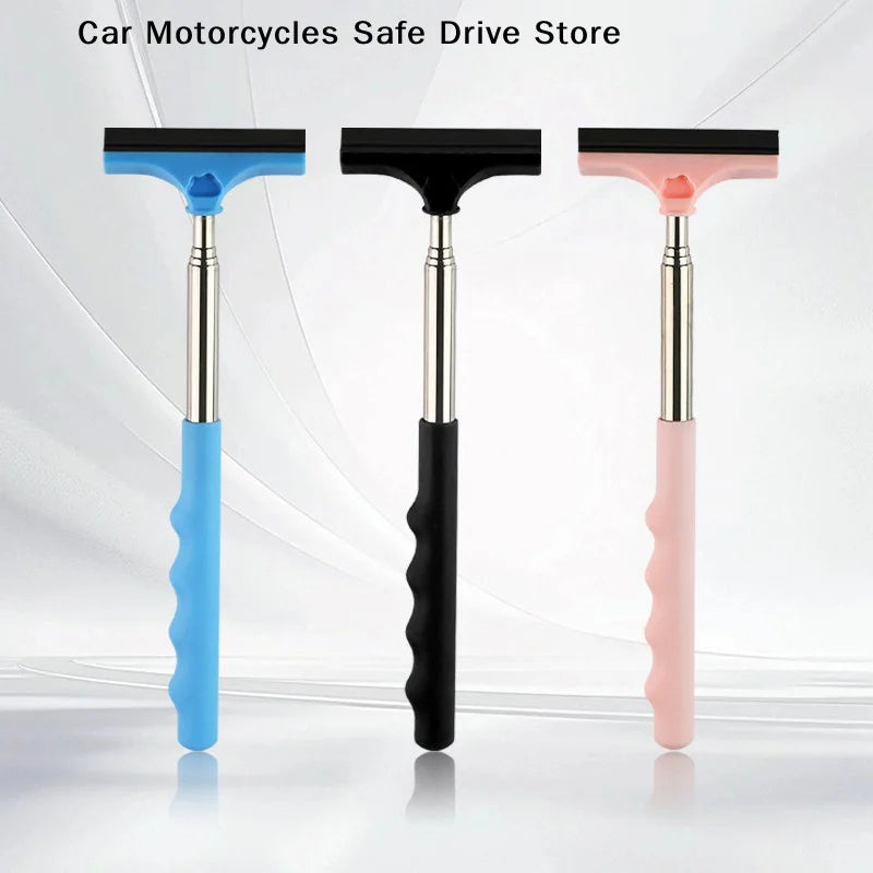 Portable Rainy Glass Window Cleaning Tool Wiper Extendable Handle Car