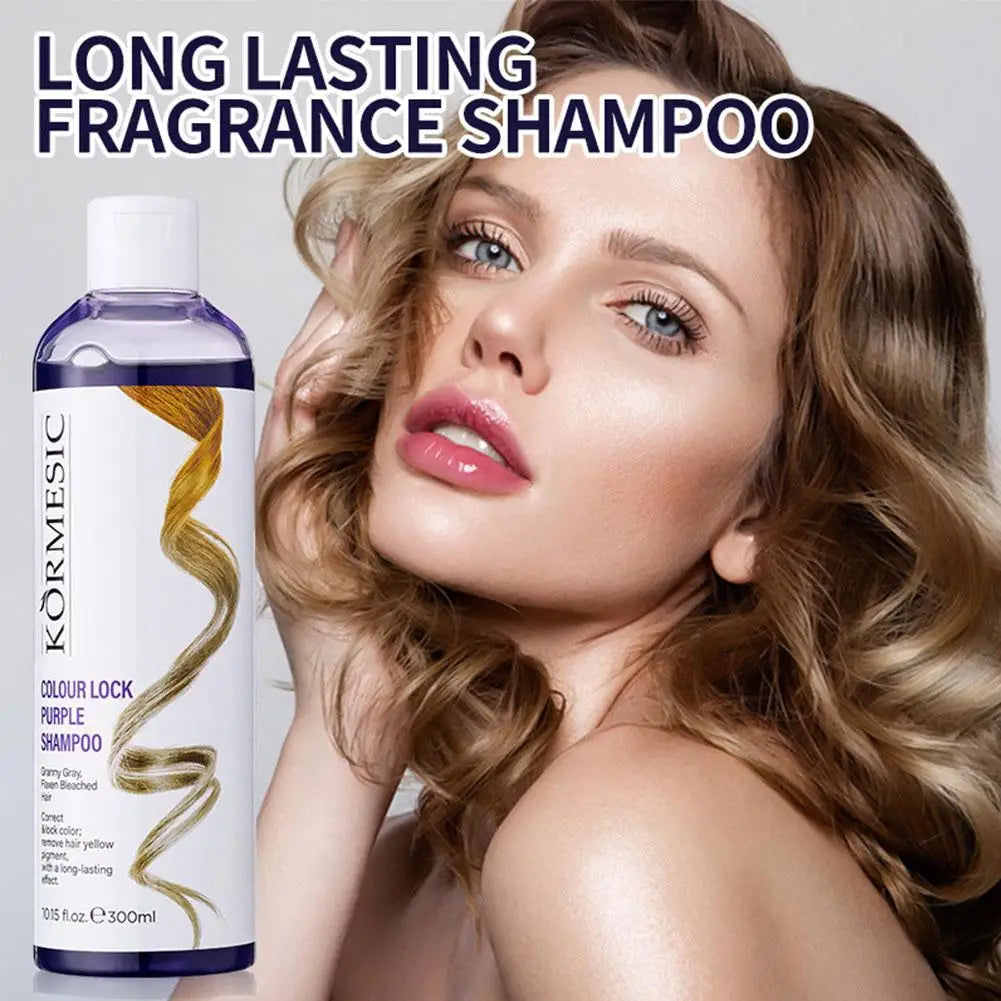 Keratin Purple Shampoo – Color Lock, Anti-Yellow, Repairs Bleached Hair Purple Toning Shampoo Zpaxo