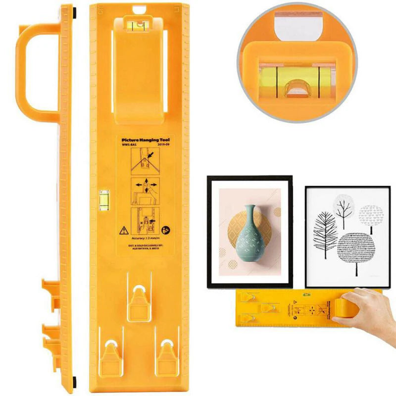 DIY Photo Frame Level Ruler Picture Frame Hanger Hooks Easy Wall Hanging Tools Zpaxo