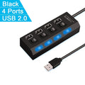 Switch Extension Hub 7-port USB2 0 Computer USB One Drag Seven Zpaxo 4Port Black