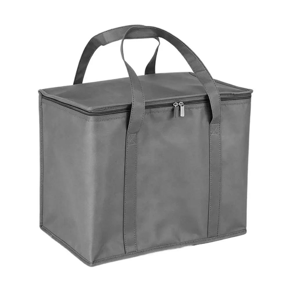 Insulated Cooler Lunch Bag S/M/L | Waterproof Thermal Tote Insulated Lunch Bag Zpaxo Gray L