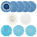 10PCS Polishing Pads Elastic Adjustable Anti-slip Polishing Bonnet Car Wax Cover Kit Buffer Buffing Pad Detail Clean Accessories Zpaxo 6 inches