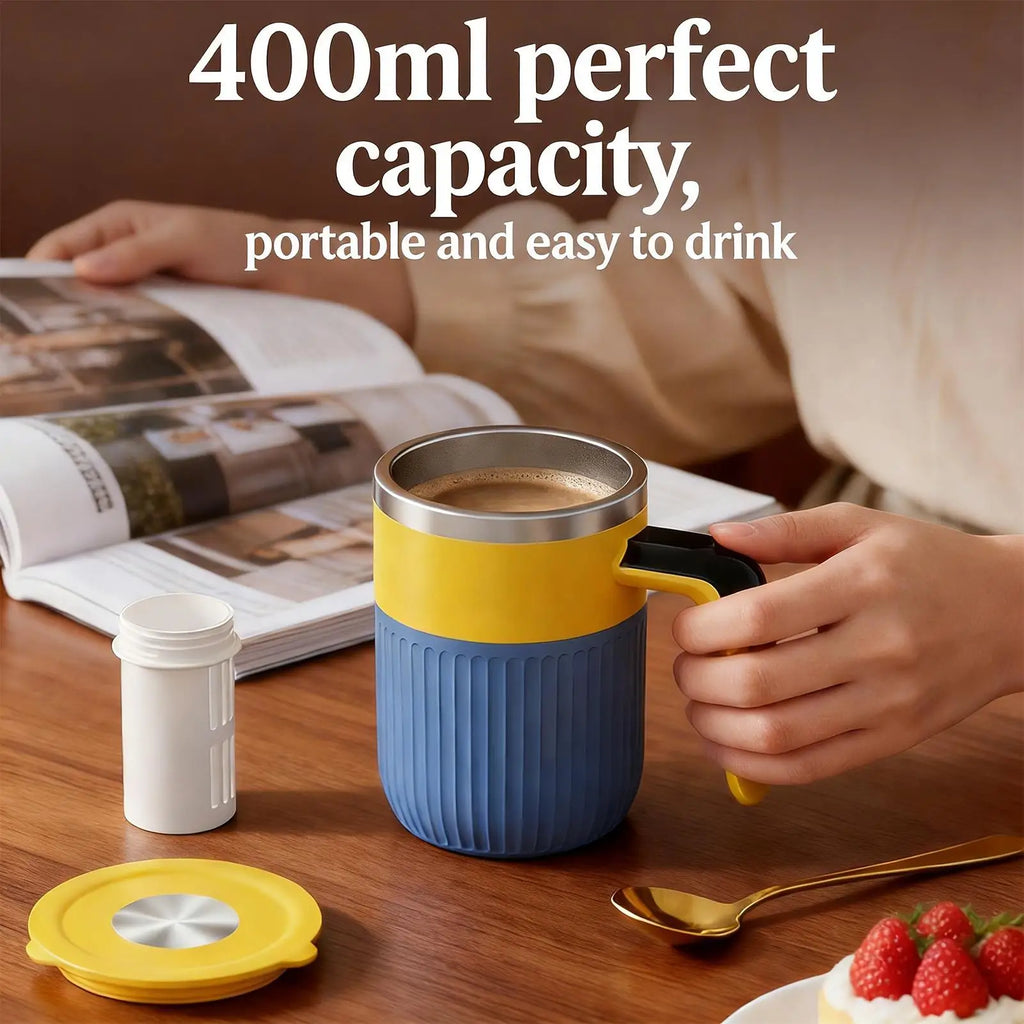 Self Stirring Coffee Mug Automatic Magnetic Milk Shaker Cup Beverage
