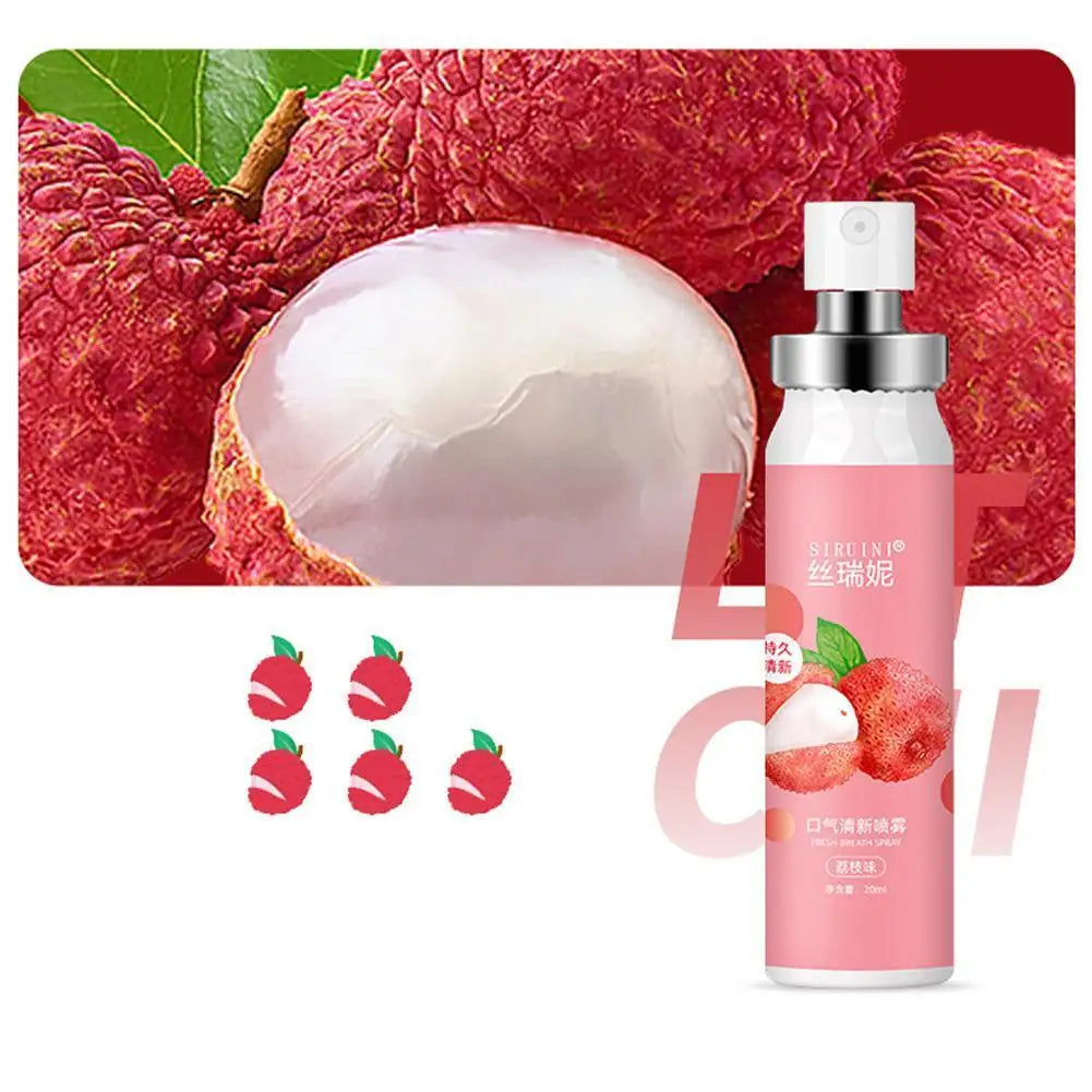 Fruity Breath Freshener Spray – Lychee & Watermelon, 20ml Breath Freshener Spray Zpaxo