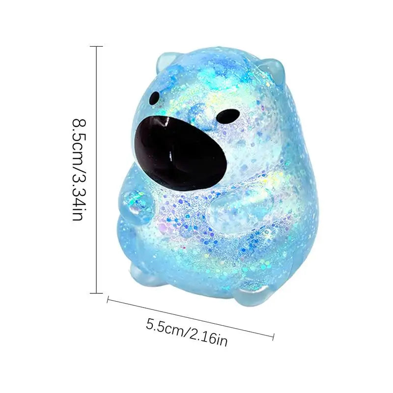 Kid Squeeze Toys Capybara Rubber Squeeze Model Slow Rebound Pinching Toys For Traveling Home Outdoor School Zpaxo