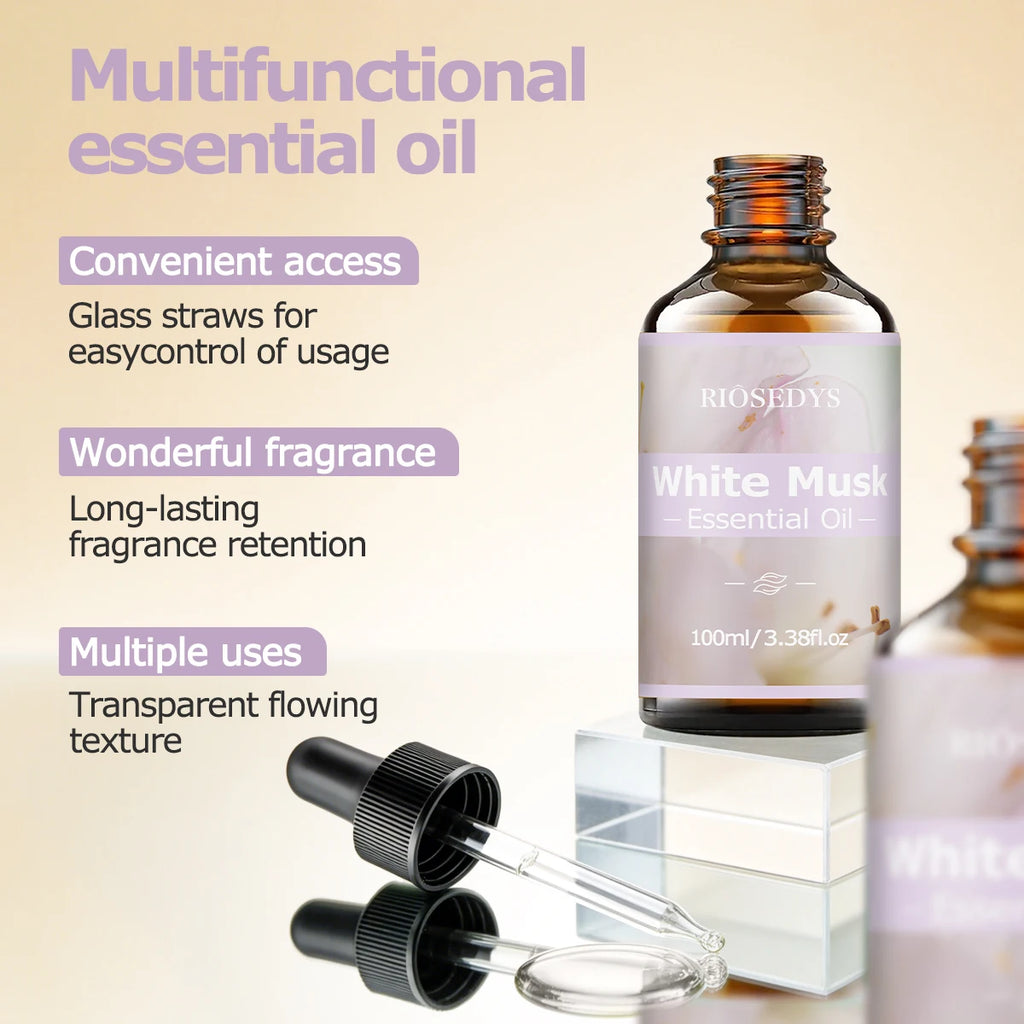 WHITE MUSK ESSENTIAL OIL Moisturizing Nourishing Massage Suitable Zpaxo