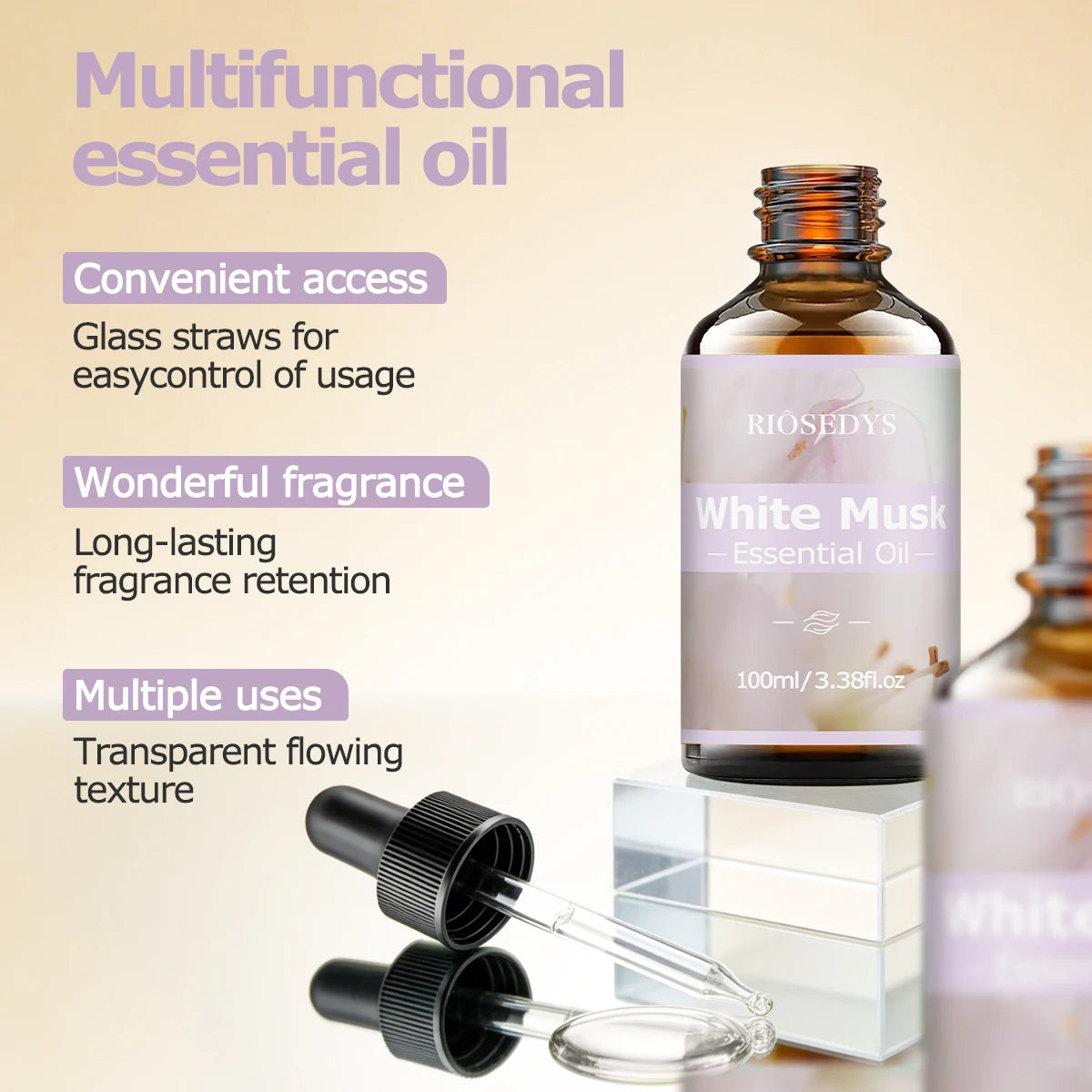 WHITE MUSK ESSENTIAL OIL Moisturizing Nourishing Massage Suitable Zpaxo