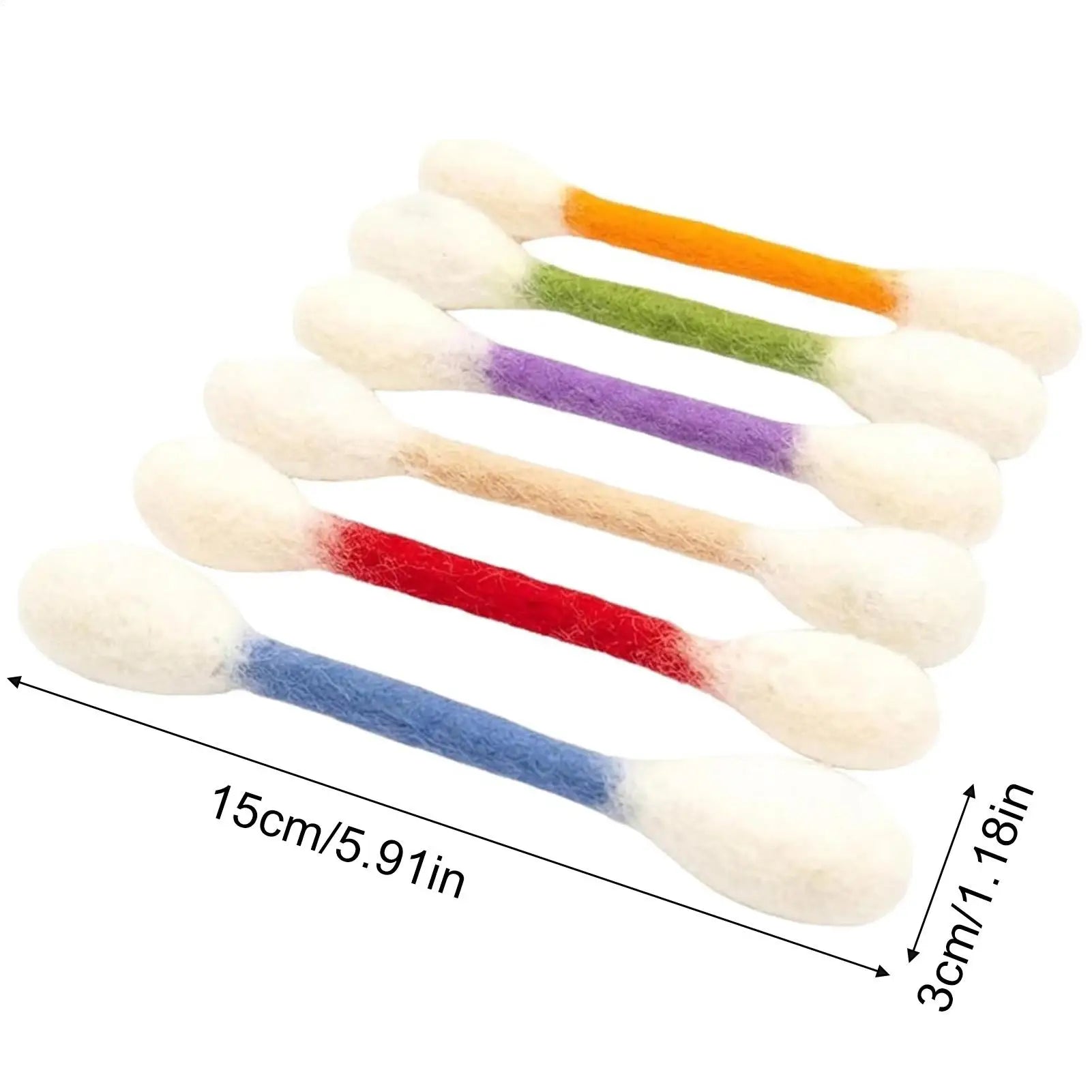 Catnip Kittens Chew Toys 6-Piece Felt Cotton Swabs For Kitten Cat Chew Toy For Indoor Outdoor Training Entertainment Park Home Zpaxo