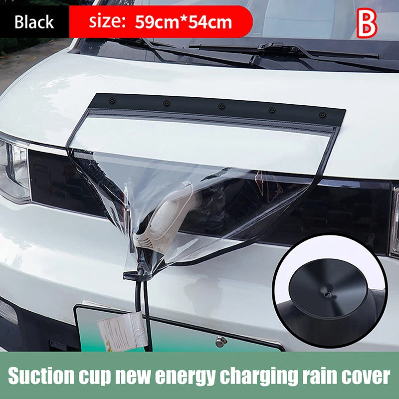 EV Charging Port Waterproof Cover – Suction Cup Rain & UV Cap