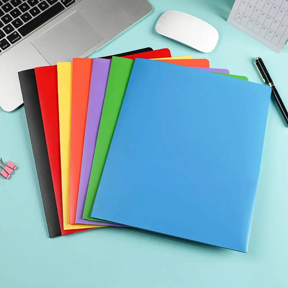 Plastic File Folder 2 Pockets & Business Card Slot | A4 Letter Plastic File Folder Zpaxo