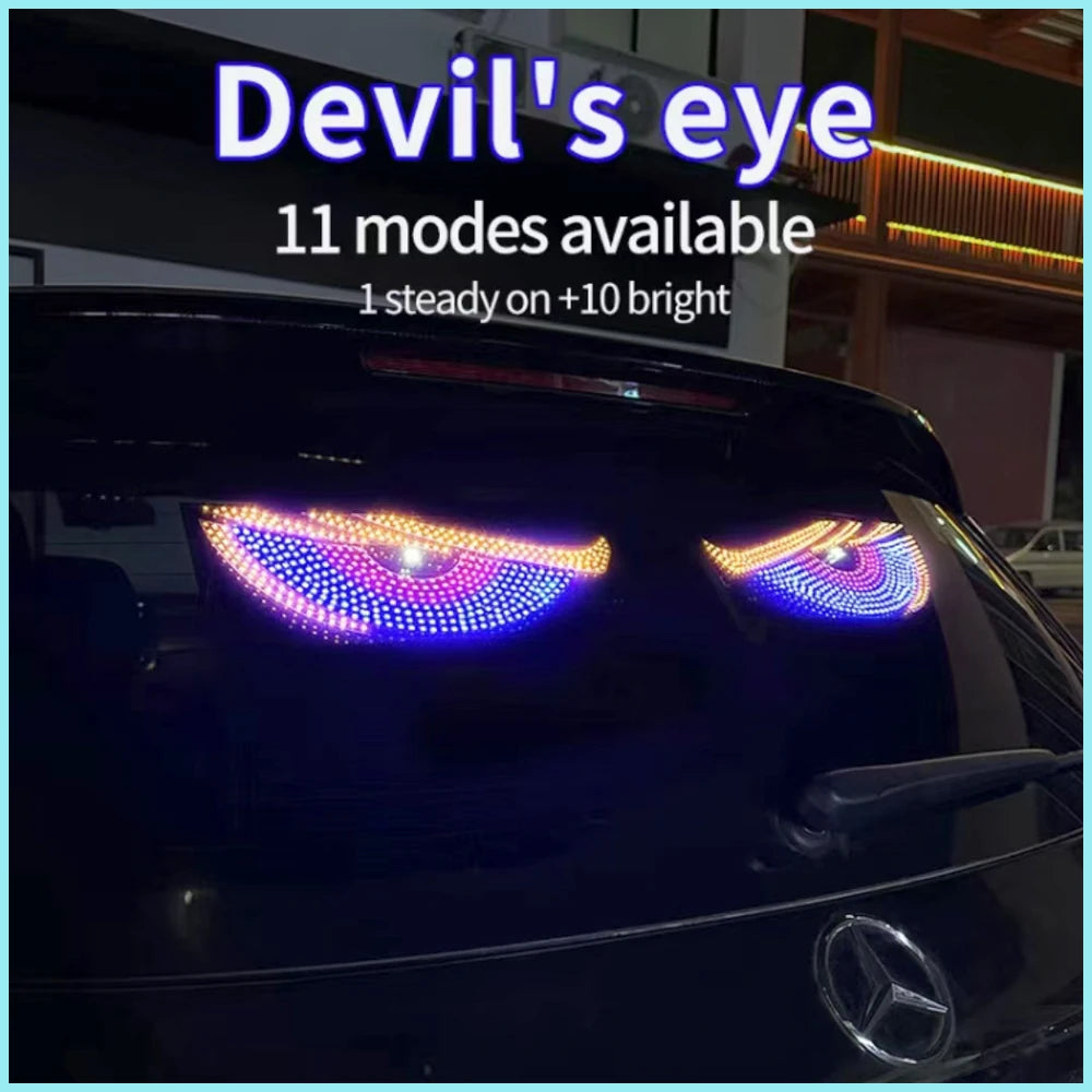 Car Devil's Eye Light RGB Dynamic Demon Decorative Led Display Decor Zpaxo Blue China Mainland